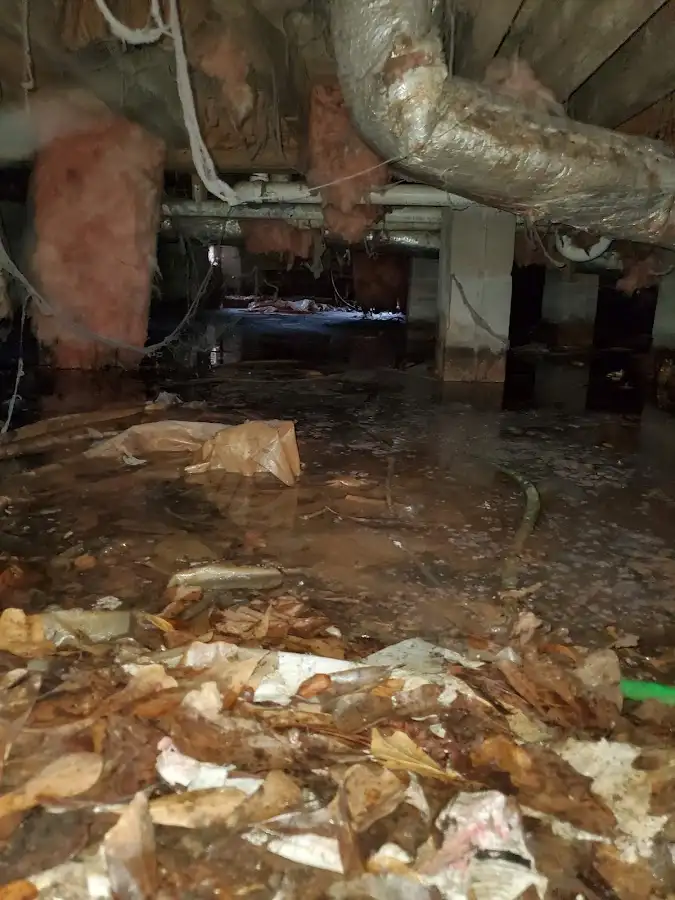 Crawl space flood assessment for Commercial Water Damage Restoration in Glenville